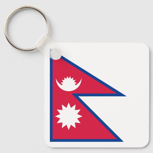 Nepal-Flagge Schlüsselanhänger (Vorderseite)
