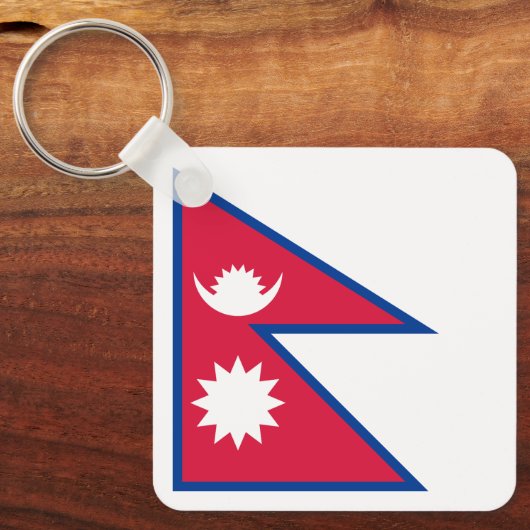 Nepal-Flagge Schlüsselanhänger (Vorderseite)