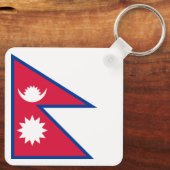 Nepal-Flagge Schlüsselanhänger (Rückseite)