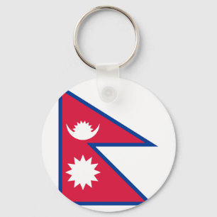 Nepal-Flagge Schlüsselanhänger
