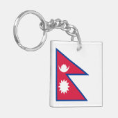 Nepal-Flagge Schlüsselanhänger (Vorderseite links)