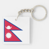Nepal-Flagge Schlüsselanhänger (Rückseite)