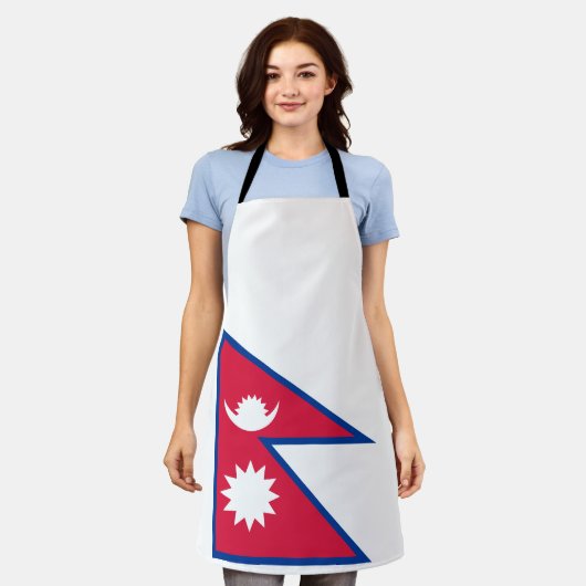 Nepal-Flagge Schürze (Getragen)