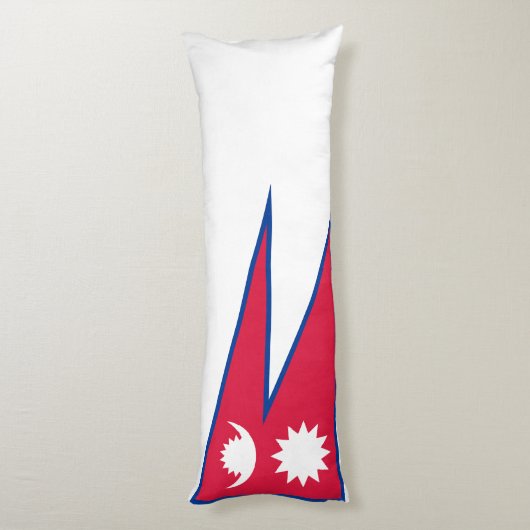 Nepal-Flagge Seitenschläferkissen (Rückseite (Vertikal))