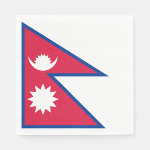 Nepal-Flagge Serviette