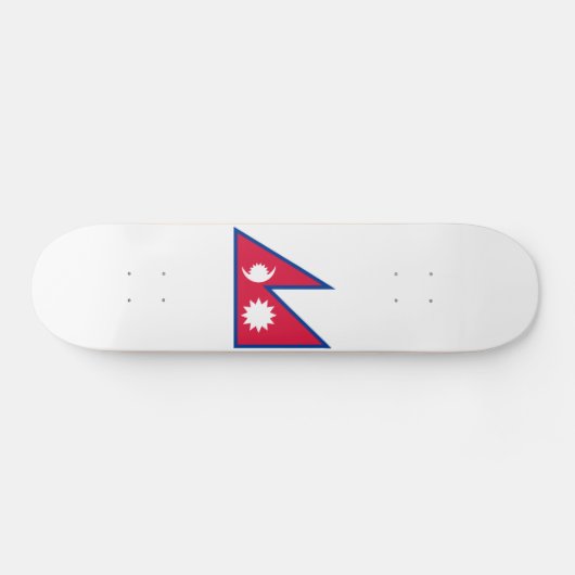 Nepal-Flagge Skateboard (Horizontal)