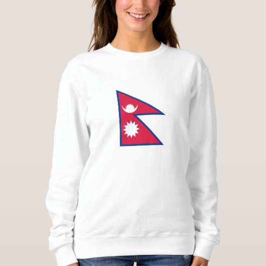 Nepal-Flagge Sweatshirt (Vorderseite)