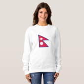 Nepal-Flagge Sweatshirt (Vorne ganz)