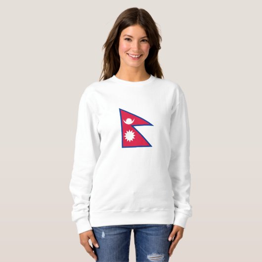 Nepal-Flagge Sweatshirt (Vorne ganz)