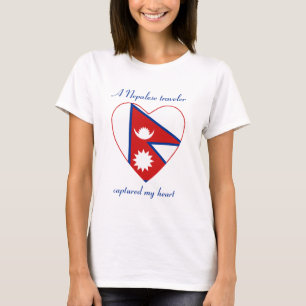 Nepal-Flagge Sweetheart T-Shirt
