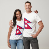 Nepal-Flagge T-Shirt (Unisex)