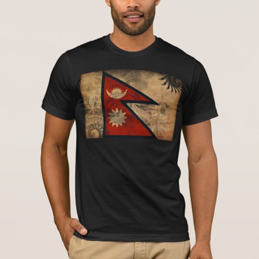Nepal-Flagge T-Shirt (Vorderseite)