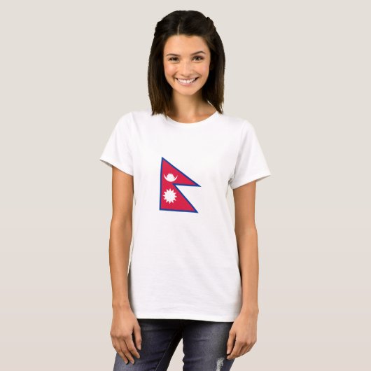 Nepal-Flagge T-Shirt (Vorne ganz)