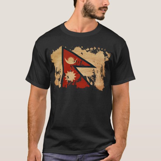 Nepal-Flagge T-Shirt (Vorderseite)