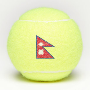 Nepal-Flagge Tennisbälle