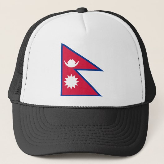 Nepal-Flagge Truckerkappe (Vorderseite)