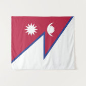 Nepal-Flagge Wandteppich (Vorderseite (Horizontal))