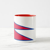 Nepal-Flagge Zweifarbige Tasse (Mittel)