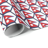 Nepal-Flaggen-Bienenwaben-Packpapier Geschenkpapier (Rolleneckpunkt)