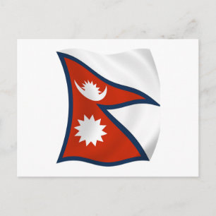Nepal-Flaggen-Postkarte Postkarte