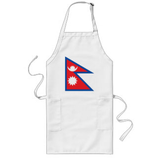Nepal-Flaggen-Schürze Lange Schürze