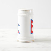 Nepal-Flaggen-Tasse Bierglas (Mittel)