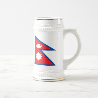 Nepal-Flaggen-Tasse Bierglas