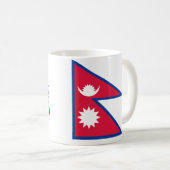 Nepal-Flaggen-Tasse Kaffeetasse (VorderseiteRechts)
