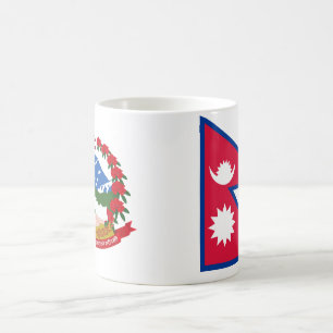 Nepal-Flaggen-Tasse Kaffeetasse