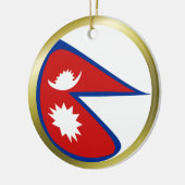 Nepal-Flaggen-Verzierung Keramik Ornament (Links)