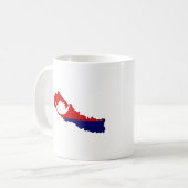 Nepal-Flaggenkarte Kaffeetasse (Vorderseite Links)