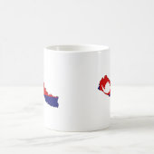 Nepal-Flaggenkarte Kaffeetasse (Mittel)