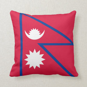 Nepal-Flaggenkissen Kissen