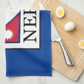 Nepal Geschirrtuch (Viertel Falte)