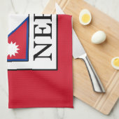 Nepal Geschirrtuch (Viertel Falte)