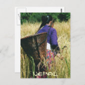 Nepal-Grußkarte Postkarte (Vorne/Hinten)