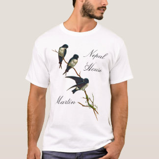 Nepal-Haus-Schwalbe Vintage-Vogel von Gould T-Shirt