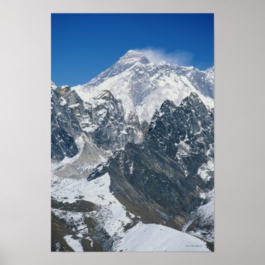 Nepal, Himalaya, Blick auf den Mt Everest aus Goky Poster (Vorne)