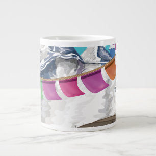 Nepal Himalayan Gebet Fahnen Reiseplakat Jumbo-Tasse