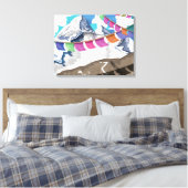 Nepal Himalayan Gebet Fahnen Reiseplakat Leinwanddruck (Insitu (Schlafzimmer))