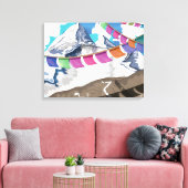 Nepal Himalayan Gebet Fahnen Reiseplakat Leinwanddruck (Insitu (Wohnzimmer))