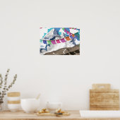 Nepal Himalayan Gebet Fahnen Reiseplakat Poster (Küche)