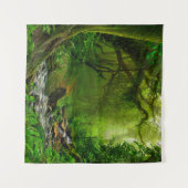 Nepal jungle with riverjungle,forest,ground,river, wandteppich (Vorderseite (Horizontal))