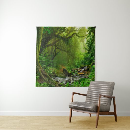 Nepal jungle with riverjungle,forest,ground,river, wandteppich (Beispiel)