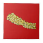 Nepal-Karten-Fliese Fliese (Vorderseite)