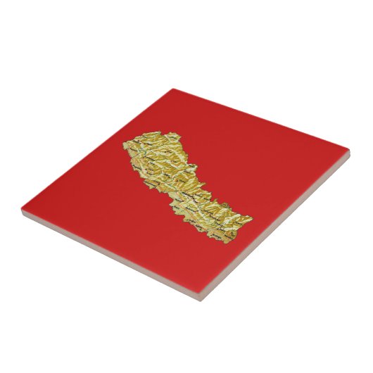 Nepal-Karten-Fliese Fliese (Seite)