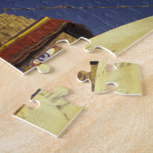 Nepal, Kathmandu. Unter Gebetsfahnen, wachsam Puzzle (Seite)