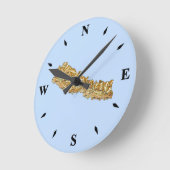 Nepal Map Clock Runde Wanduhr (Winkel)