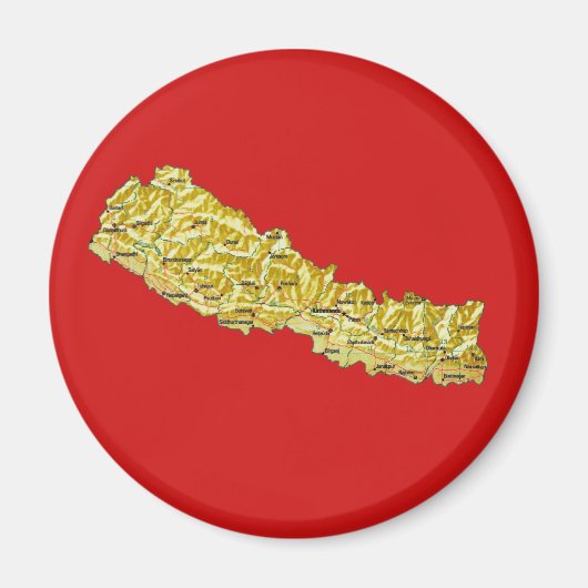 Nepal Map Magnet (Vorne)