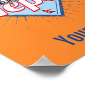 Nepal mit Bergen Retro Fahnen Vintag Urlaub Poster (Ecke)